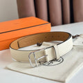 HERM Romain 35MM Belt in Craie Clemence Leather